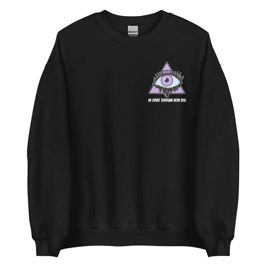 "In orbe terrum non visi" 50/50 Unisex crew neck sweatshirt