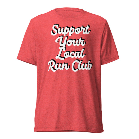 Run Club tri-blend unisex shirt (Front Print Only)